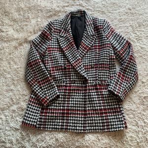 Houndstooth Tweed Blazer